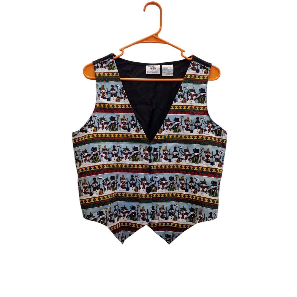Women's Vintage Nutcracker snowman Vest‎